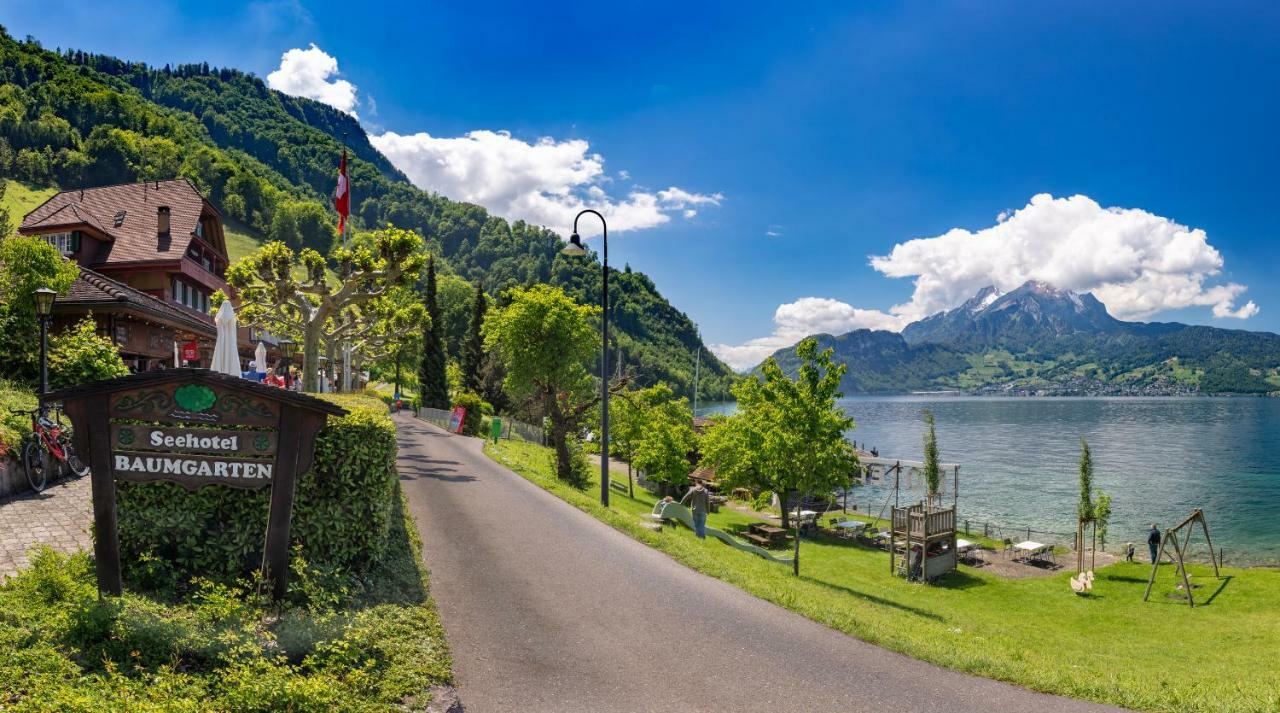 Gastehaus Baumgarten Hotel Kehrsiten Exterior foto